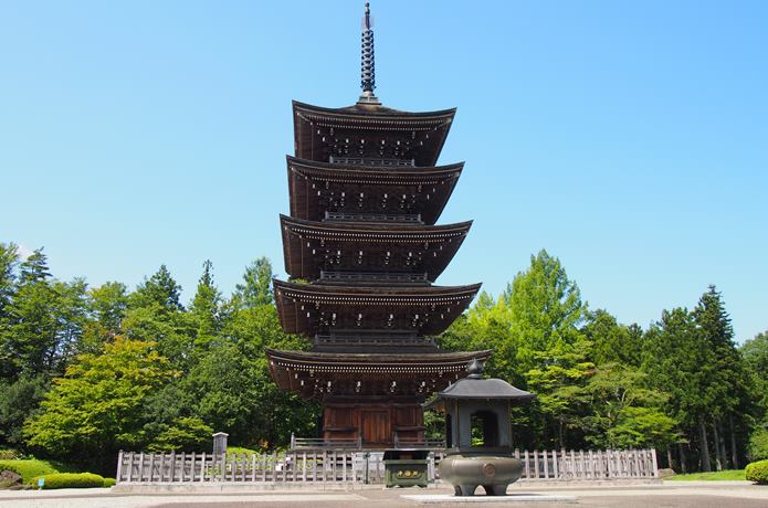 五重塔の正面