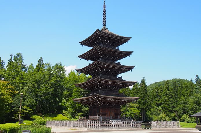 西方寺　五重塔