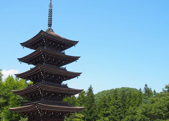 西方寺　五重塔