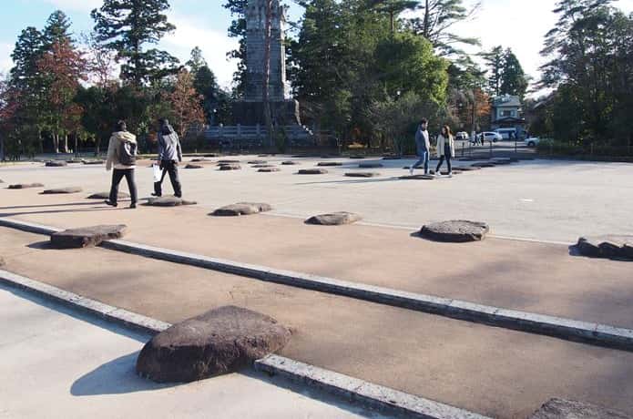 仙台城本丸大広間跡　遺構表示