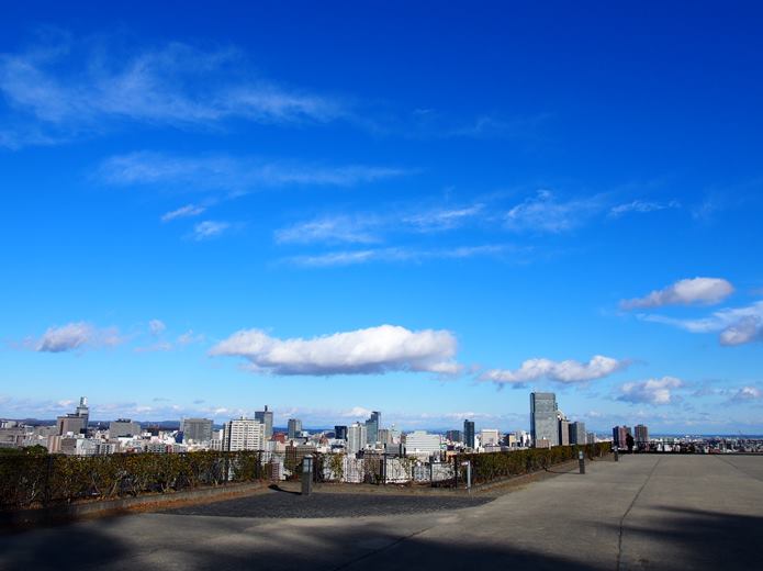 仙台城本丸からみる市街