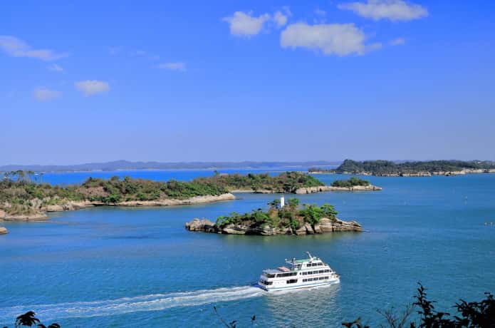 多聞山からみる松島の景色