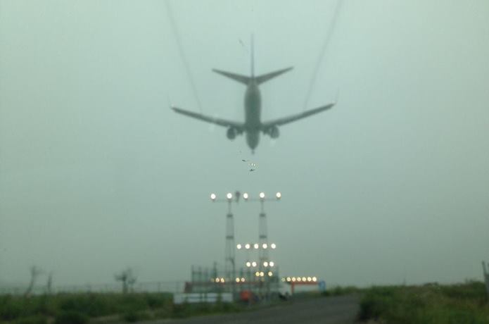 下増田第一臨空公園からみた飛行機