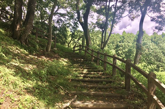 利府城跡　階段