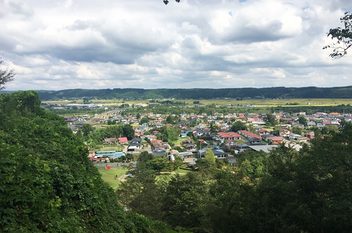 岩出山城の景色