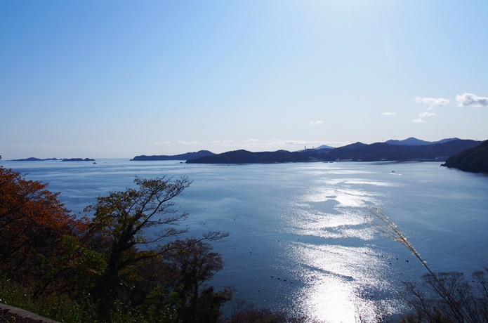 崎山公園付近からみる女川湾