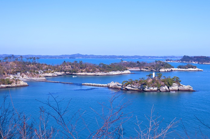 多聞山からのぞむ松島湾