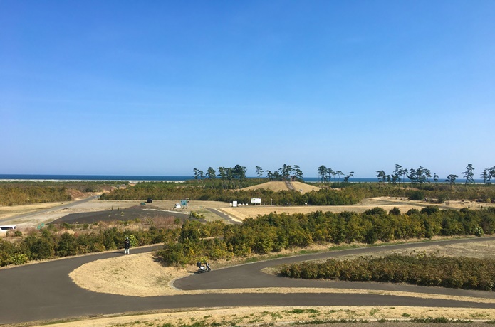 千年希望の丘と太平洋　岩沼市