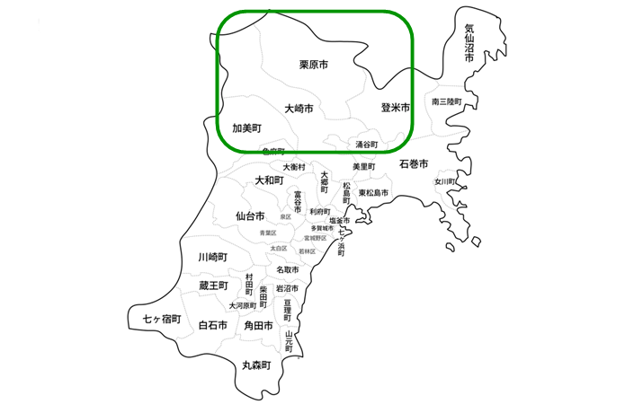 宮城県　地図
