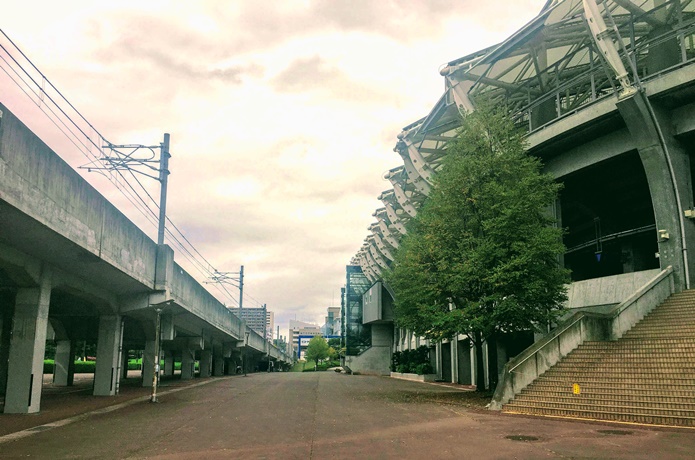 七北田公園　ドーム　道