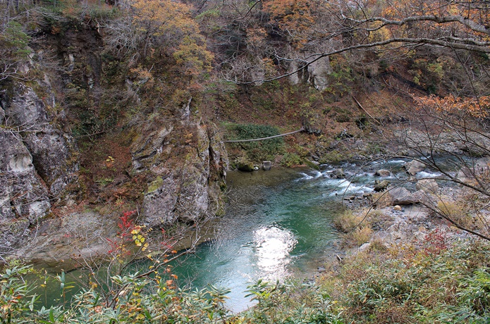 秋保温泉　名取川.