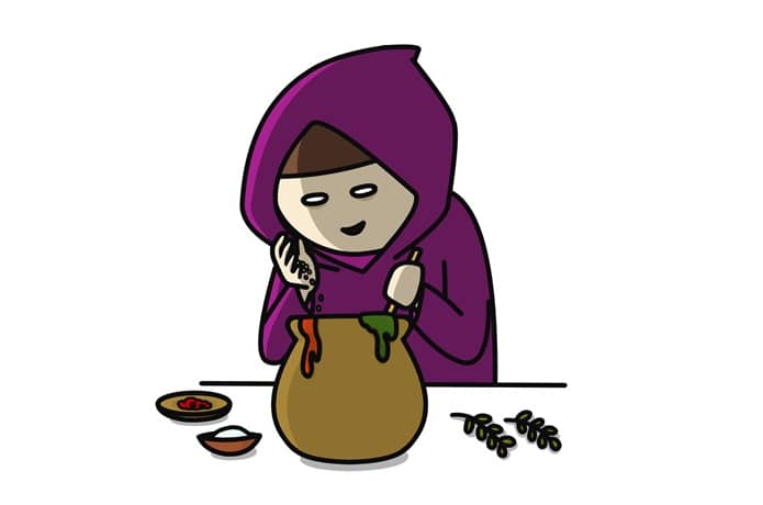 毒をつくる女性 イメージ