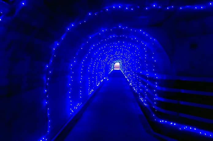 七ヶ宿ダム　青の監査路
