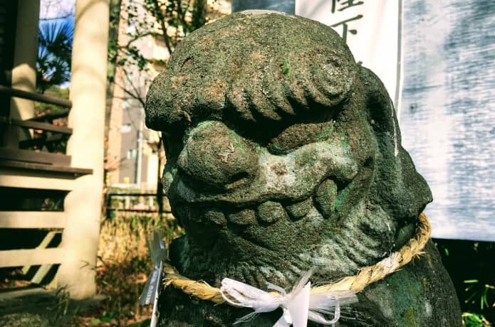 馬上蠣崎神社　狛犬