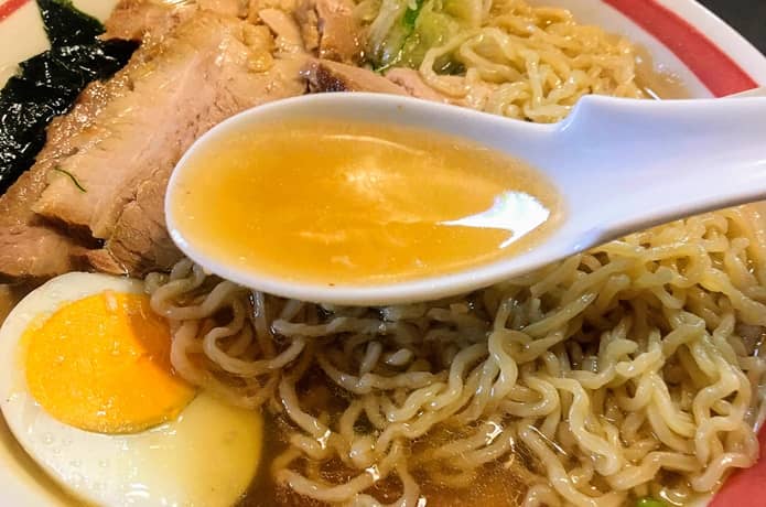 北○ラーメン　中華そば　スープ