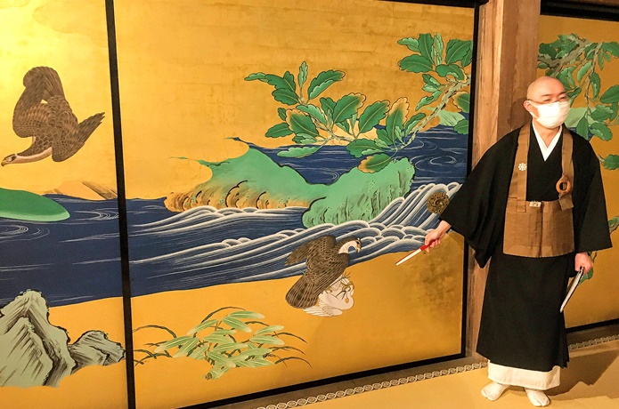 瑞巌寺　鷹の間　鷺の襖絵