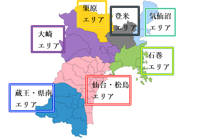 宮城県　地図