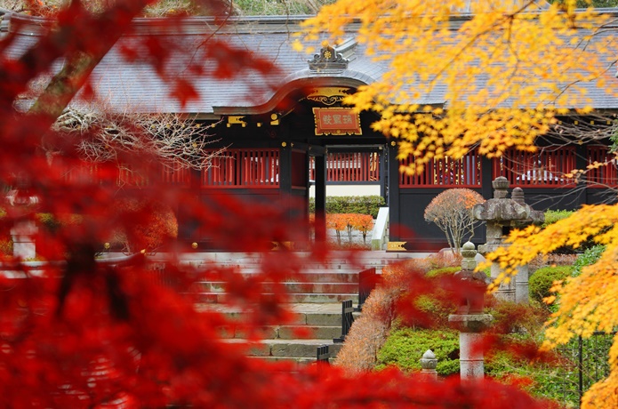 瑞鳳殿と紅葉