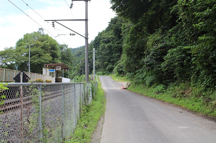 あぶくま駅　丸森方面　道路