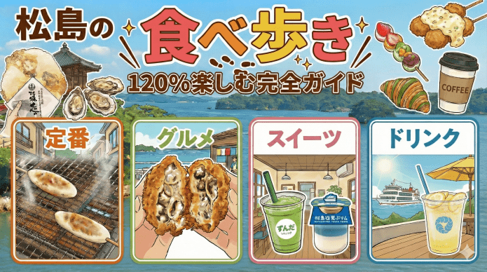 松島の食べ歩きを120%楽しむ完全ガイド|マップ付き