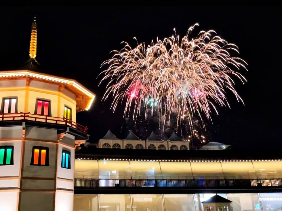 松島離宮花火大会の日の屋上展望台