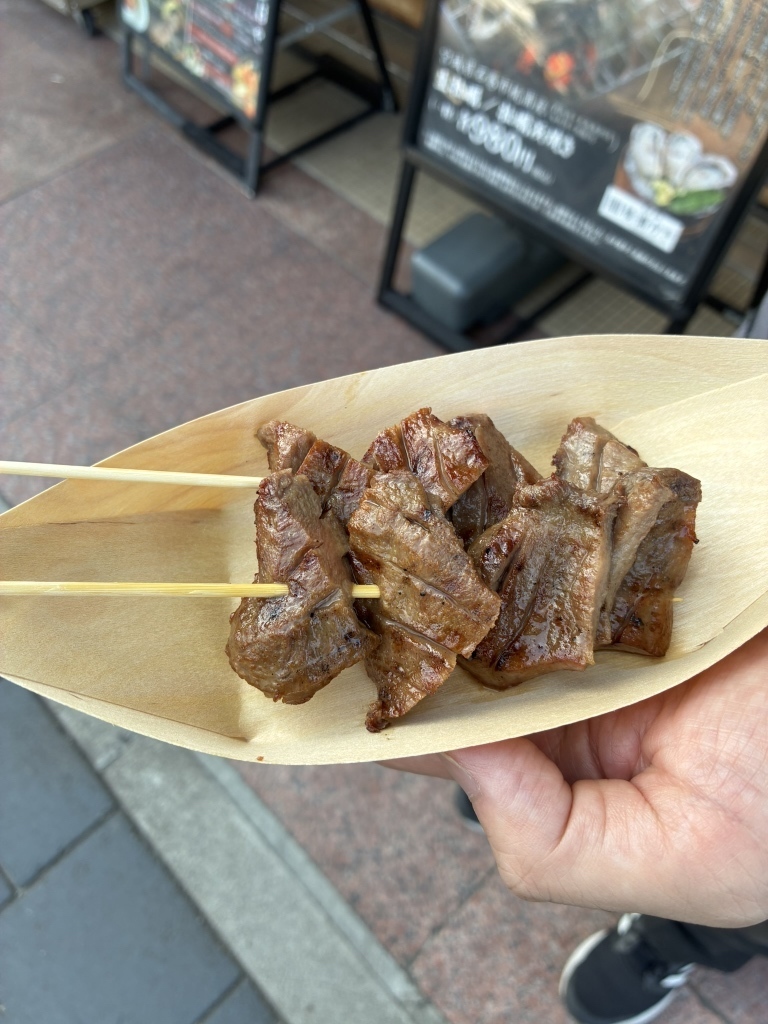 利久五大堂店牛たん串