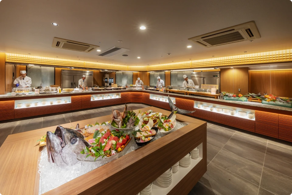 ホテル松島大観荘和風海鮮バイキング店内様子