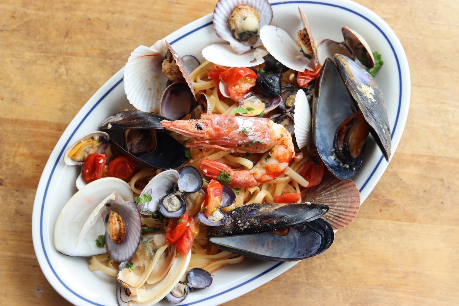 松島イタリアンTotoの魚介たっぷりペスカトーレ