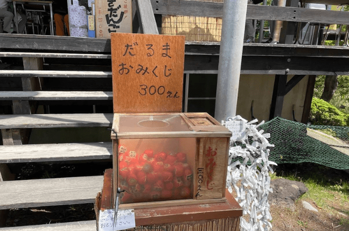 松島福浦島茶屋のだるまみくじ