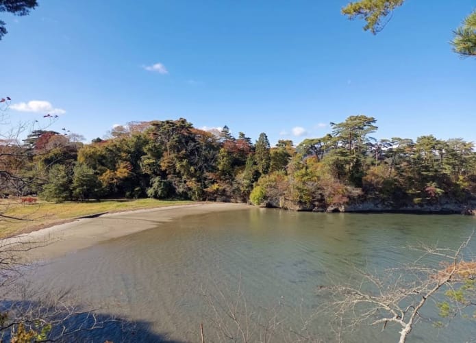 松島福浦島の浜辺